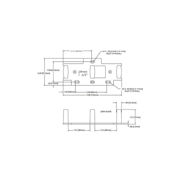 Le Johnson Door Hanger Plate Side Mount 111 Series F/ 1-3/8 in Doors 1034 - main