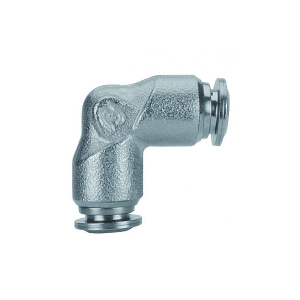 Usa Industrials Push to Connect Tube Fitting, Nickel Plated Brass w/ Metal Release Ring, Union Elbow, 10mm Tube OD ZUSA-TF-PTC-NPBR-693 - main