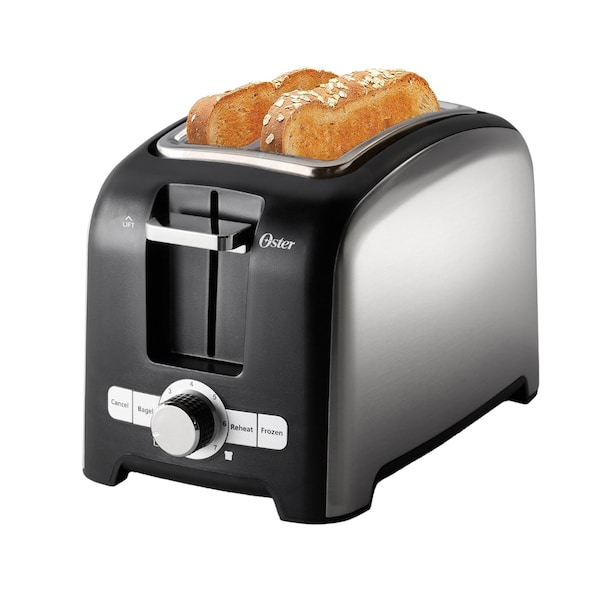 Oster 2 Slice Toaster with Extra-Wide Slots in Brushed Stainless Steel 2153501 - main