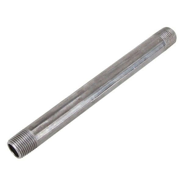 Prosource Pipe Nipple, 1/2 in, Male, Steel, SCH 40 Schedule, 5 in L 1/2X5B - main