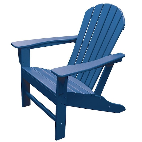 Newtechwood Atlantic Classic Curveback Royal Blue Plastic Outdoor Patio Adirondack Chair P018-898 - main