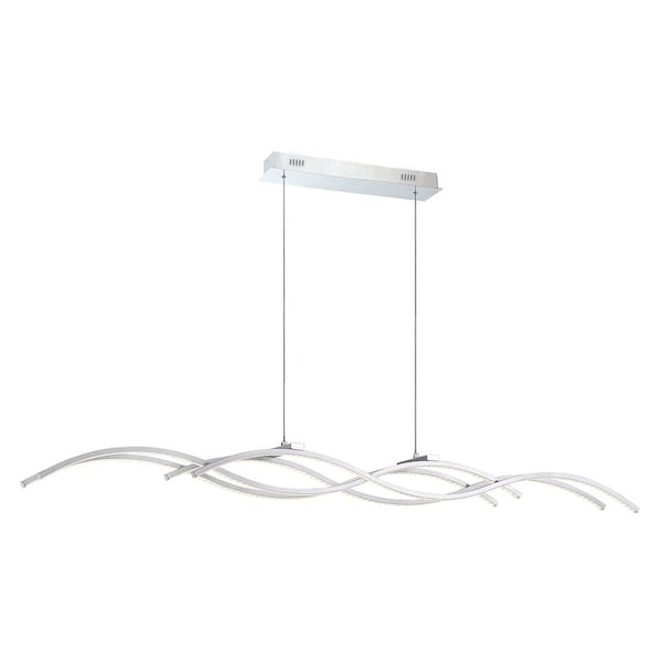 Eurofase Sly Contemporary LED Pendant, 4-Light, 1300 Lumens, Frosted/Silver 30042-018 - main
