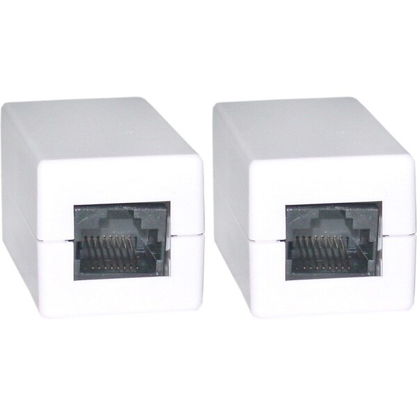 Cable Wholesale CAT5E (RJ45) Female / Female Inline Unshielded Coupler, White 30X6-02400WH - main