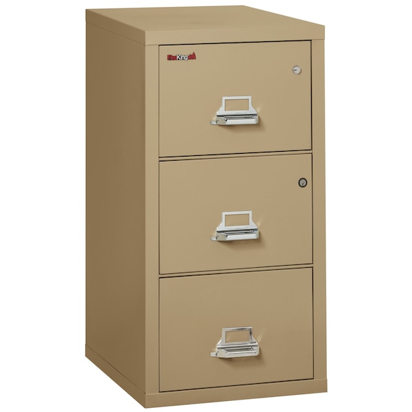Fireking 3 Drawer, 1 Hr Fire Rated, Vertical, 31" Legal, Safe-In-A-File Sand 3-2131-CSASF - main
