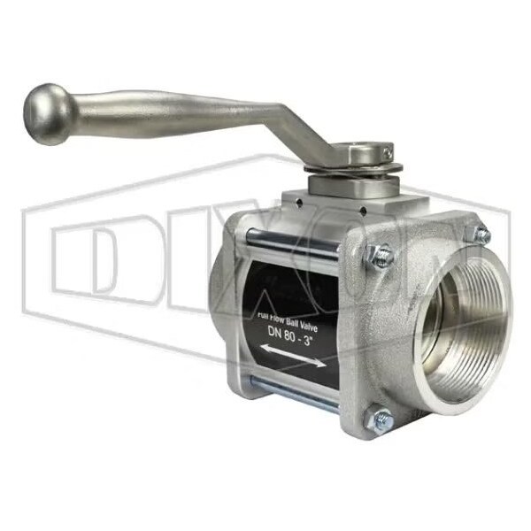 Dixon Mann-Tek by 1-Way Ball Valve, 3 in Nominal, FNPT End Style, Aluminum Body, Full Port, FPM Softgoods 1WAYBV300 - main