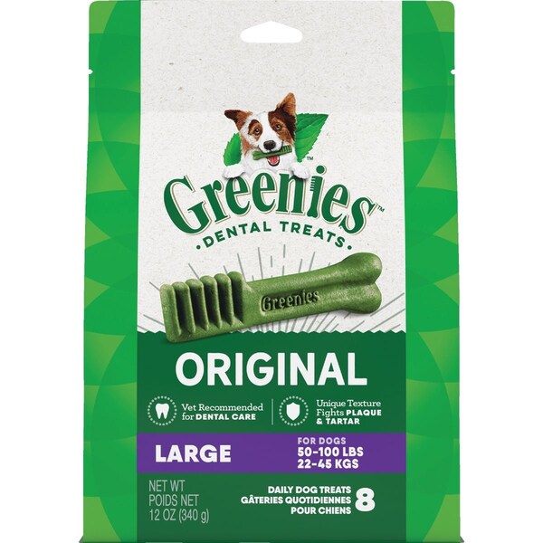 Greenies Large Dog Original Flavor Dental Dog Treat, 8PK 101440 - main