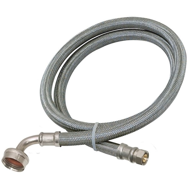 Ez-Flo Eastman Braided Dishwasher Connector Hose, 3/4 in Inlet, FHT Inlet, 3/8 in Outlet, Compression Outlet, 5 ft L 41042 - main