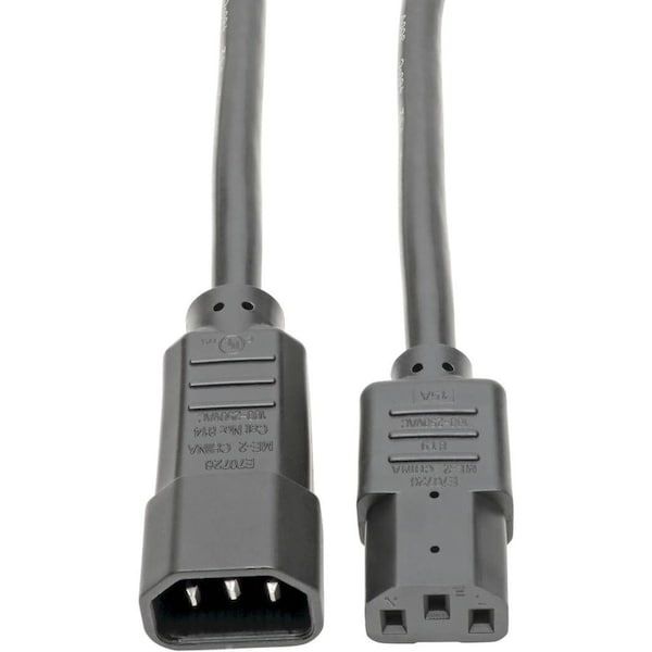 Eaton Tripp Lite Series Heavy-Duty PDU Power Cord, C13 to C14 - 15A, 250V, 14 AWG, 10 ft. 3.05 m, Black P005-010 - main