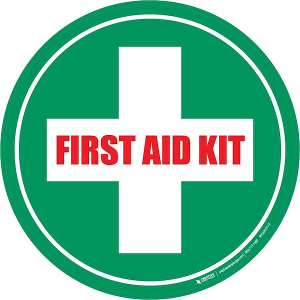 Creative Safety Supply First Aid Kit, Floor Sign, 48in x 48in FS22001-48 - main
