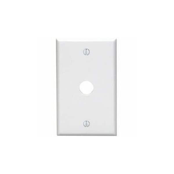 Leviton Telephone/Cable Wallplate, Standard Size, Gang 1, White 88017 - main