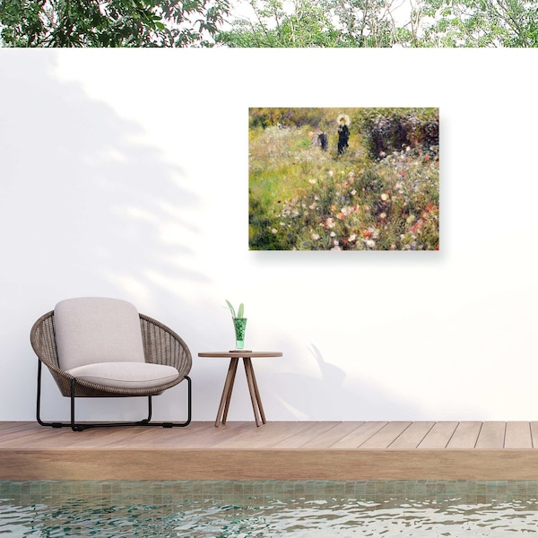 Trademark Fine Art Outdoor Canvas Art Pierre Renoir Summer Landscape Wall Art for Patios, or Gardens BL0363-OC2432WR - main