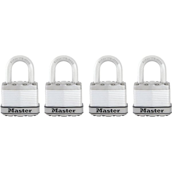 Master Lock Magnum Series Padlock, Keyed Alike Key, 5/16 in Dia Shackle, 1 in H Shackle, Stainless Steel Body, Zinc M1XQ - main