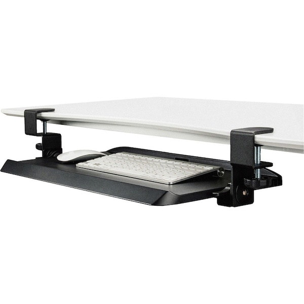 Kantek Clamp Mounted Tilting Keyboard Tray - 11.5" Height x 5" Width - Black - 1 Each KT165 - main