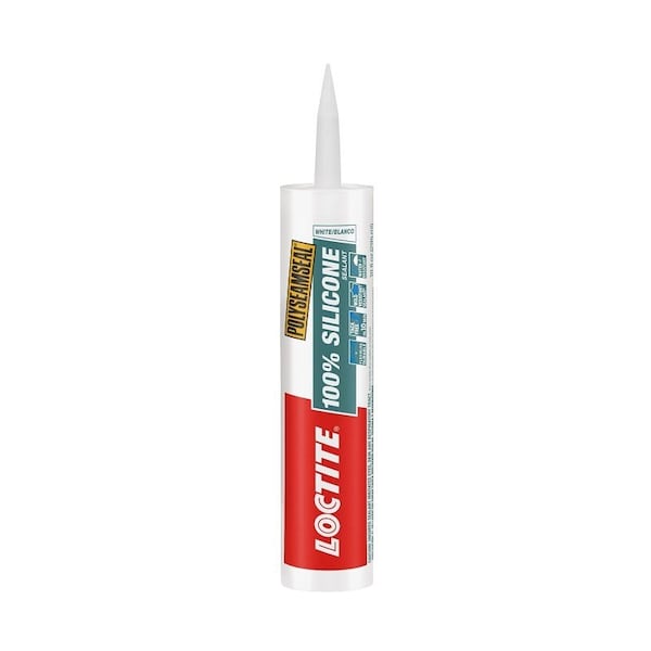 Loctite POLYSEAMSEAL Silicone Sealant, White, -30 to 250 deg F, 10 oz Cartridge 1508975 - main