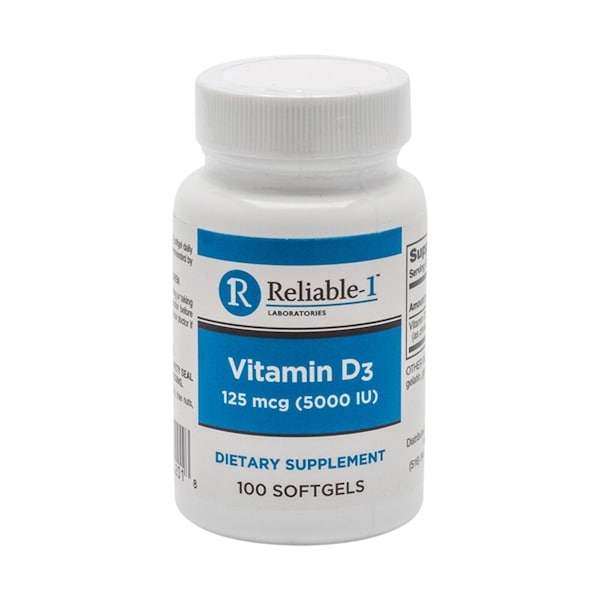 Reliable-1 Laboratories Vitamin D3, 5000IU, 100PK 69618004201 - main