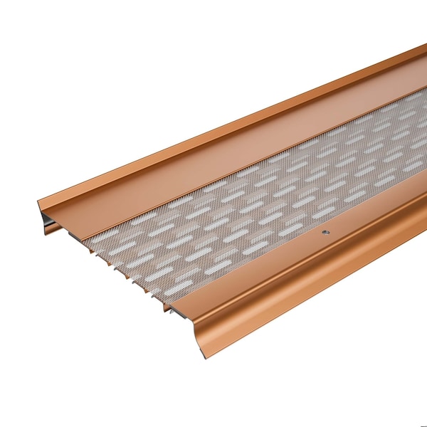 Waterlock Goldguard 6" K-Style & Box Gutters Aluminum/SS Gutter Guard, Copper Tone, 35ft WG-6KS-035-CPT - main