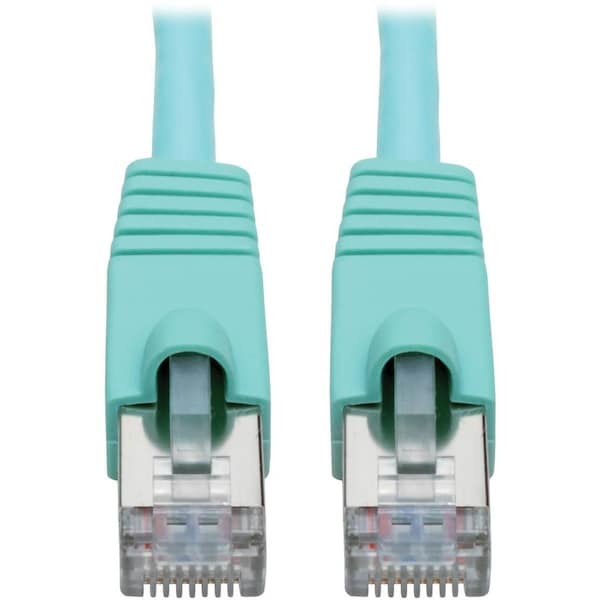 Eaton Tripp Lite Series Cat6a 10G Snagless Shielded STP Ethernet Cable RJ45 M/M, PoE, Aqua, 15 ft. N262-015-AQ - main
