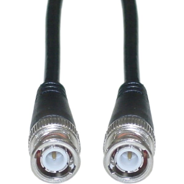Cable Wholesale BNC RG58/AU Coaxial Cable, 50 Ohm, 0-4 GHz frequency, Black, BNC Male, Copper Stranded Center 10X1-01106 - main