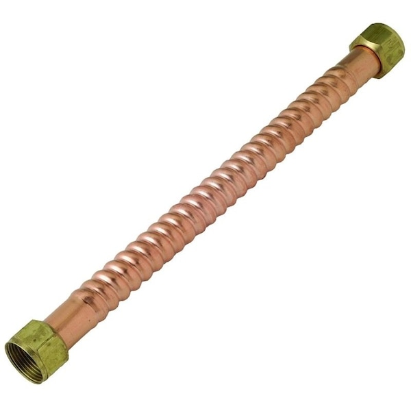 Brasscraft Copper-Flex Series Water Heater Connector, 3/4 in, FIP, Copper, 24 in L WB00-24N - main