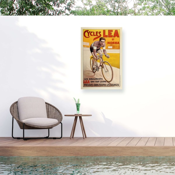 Trademark Fine Art Outdoor Canvas Art Marcus Jules Cycles Lea et Norma Wall Art for Patios, or Gardens GRL02161-OC3047WR - main