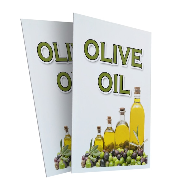 Signmission Olive Oil, Plastic Signs Only 24 Inch x 36 Inch, Corrugated Plastic, 2PK CSB-2436-2PACK-Olive Oil - main