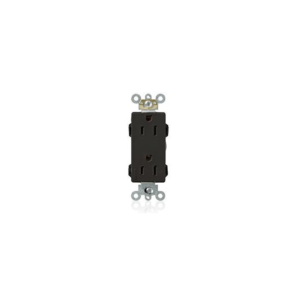 Leviton Straight Blade Receptacle, 5-15R, 15 A, 125V AC, Flush Mount, Self-Grounded M1626-E - main