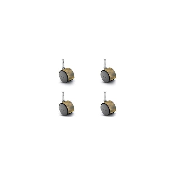Shepherd Hardware Pacer Hooded Caster Set of 4 Antique Plate 50mm Dia, 5/16''x1-1/2'' Grip Neck Stem, 75 lbs Cap, 4PK PPA50302WA-4 - main