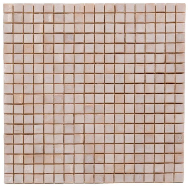 Apollo Tile Skosh 11.6inx11.6in Glossy Shimmer Beige Glass Mosaic Wall and Floor Tile 18.69 sqft/case, 20PK APLNB88BG314A - main