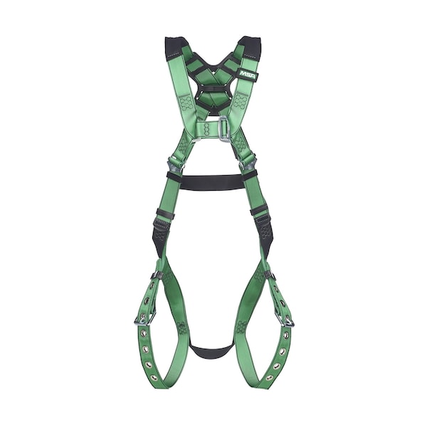 Msa Safety V-FORM(TM) Safety Harness Fall Protection Harness, XL, 400 lb, Quick-Connect Chest/ Back D-Ring 10206059 - main