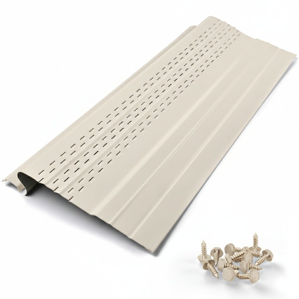 Waterlock Pro Aluminum Gutter Guard, Eggshell, 25ft WP-5KS-025-EGG - main