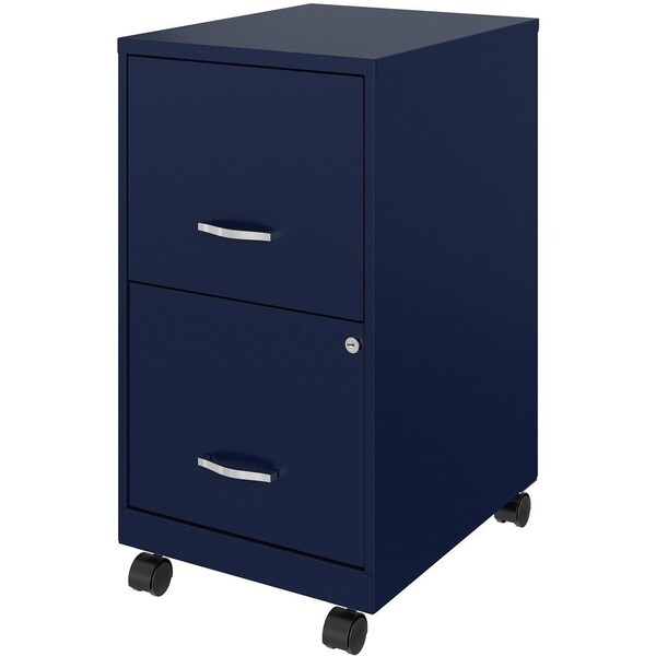 Nusparc 2-Drawer Mobile Vertical File Cabinet, 14.2" x 18" x 26.5", Blue NPRVF218AMNY - main