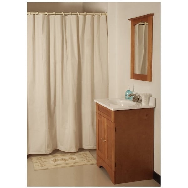 Simple Spaces Shower Curtain, Vinyl, Beige, Beige SD-PCP01-B3L - main