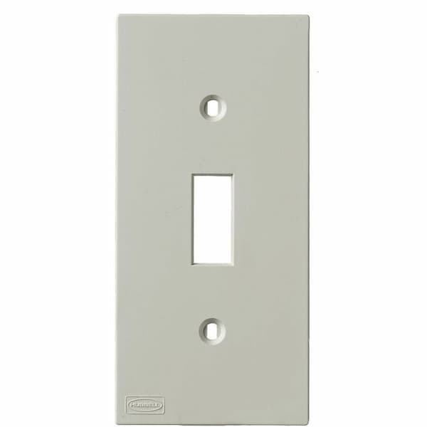 Hubbell Wiring Device-Kellems Toggle Faceplate, White, PVC, Plates KP1 - main