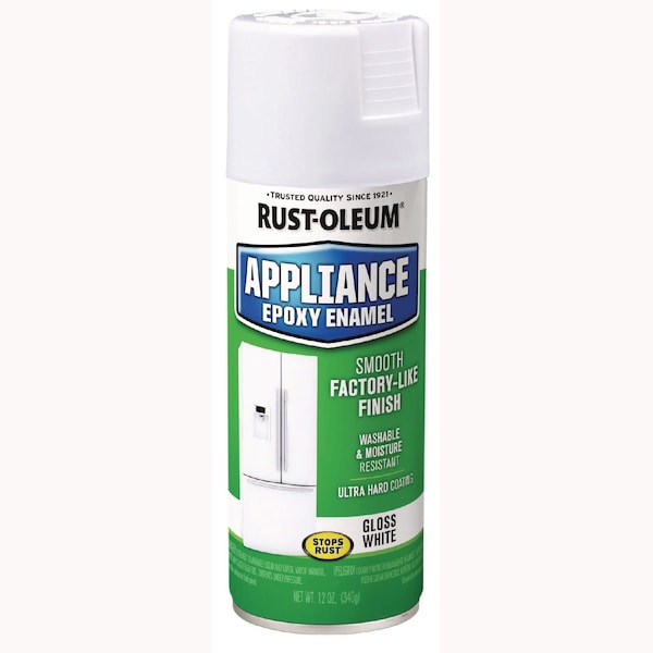 Rust-Oleum Specialty Appliance Epoxy Spray Paint, Gloss White, 12 oz Aerosol Can, 6PK 7881830 - main