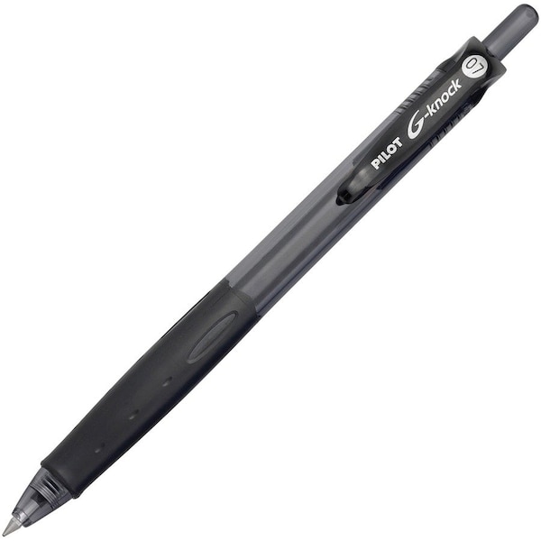 Pilot BeGreen G-Knock Rollerball Pen, Refillable, Fine, 0.7mm, Black Barrel/Ink, Dozen 31506 - main