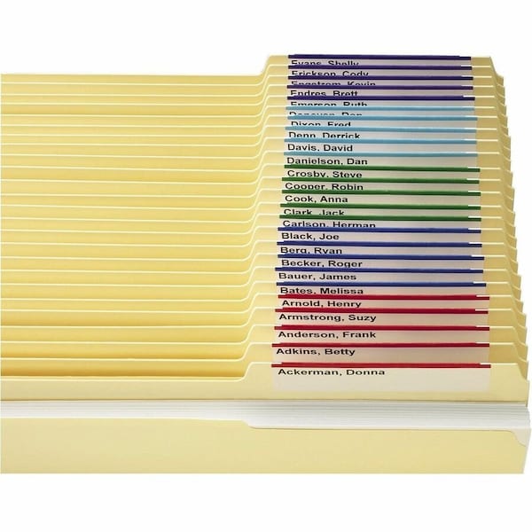 Smead Viewables Premium 3D hanging Folder Tabs and Labels, Assorted, 25PK SMD64905 - main