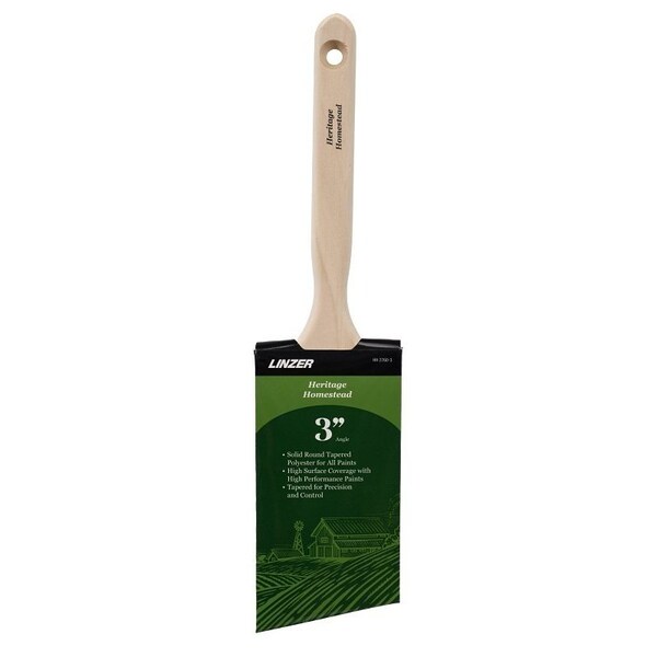 Linzer HH2760-3 Angle Sash Brush, 3 in W, 3-1/4 in L Bristle, Polyester Bristle HH 2760 0300 - main