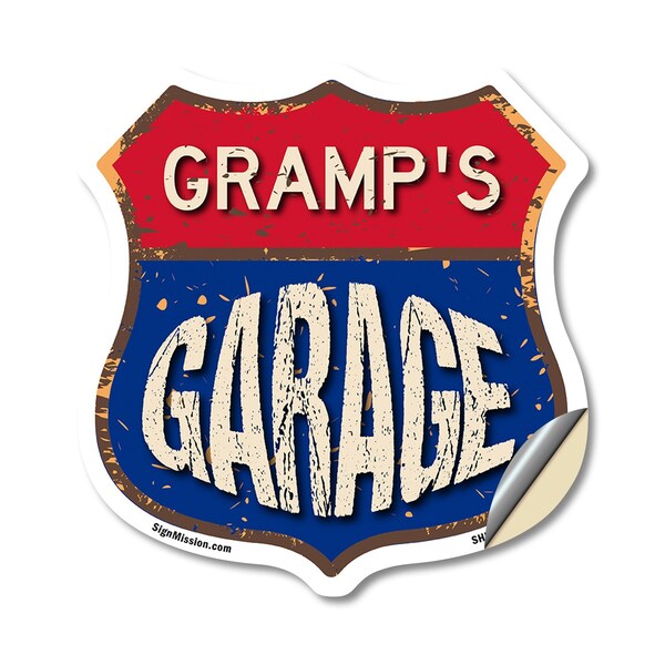 Signmission Gramp's Garage, 12 Inch X 12 Inch, Vinyl Decal SHI-D-12-383-GRAMP - main