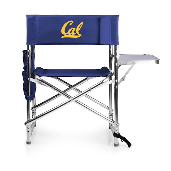 Picnic Time Family Of Brands NCAA Cal Bears Sports Chair with Side Table - Beach Chair 809-00-138-074-0 - main