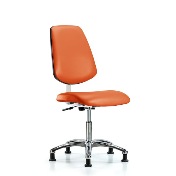 Blue Ridge Ergonomics Clean Room Chair 18" to 23" Height, Vinyl, Orange Kist BR-CLR-VDHCH-MB-CR-RG-8613 - main