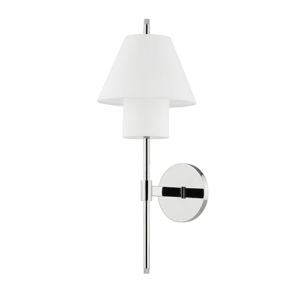 Hudson Valley Lighting Pembrooke & Ives X Glenmoore 1 Light Wall Sconce 7.75 In. Polished Nickel PI1899101-PN - main