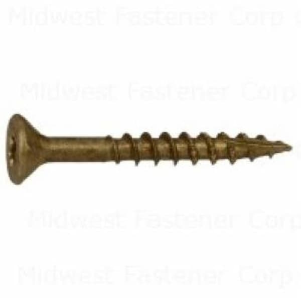 Midwest Fastener SaberDrive Deck Screw, #9 Thread, 1-1/2 in L, Serrated Thread, Bugle Head, Star Drive, Type 17 Point 50750 - main