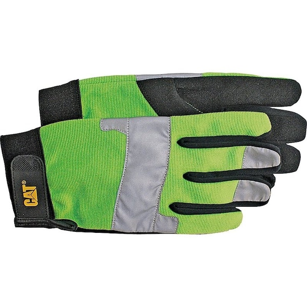 Cat Gloves Gloves LG Hi Vis Padded Palm CAT012214L - main