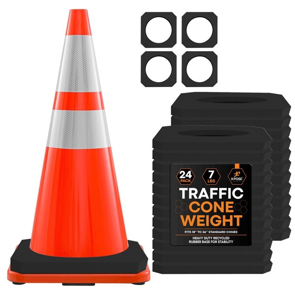 Xpose Safety Traffic Cone Weight, 7 lbs., 24PK TCW-7LB-24-X - main