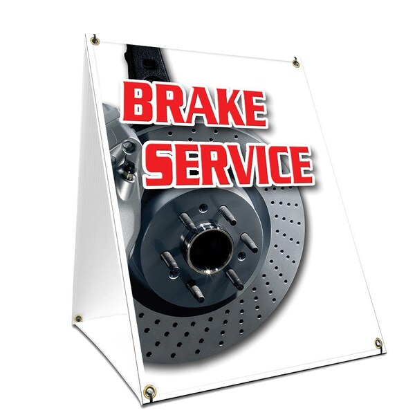 Signmission Brake Service, 36 Inch x 24 Inch A-frame Yard Sign, Plastic Sign SBC-2436-Brake Service - main