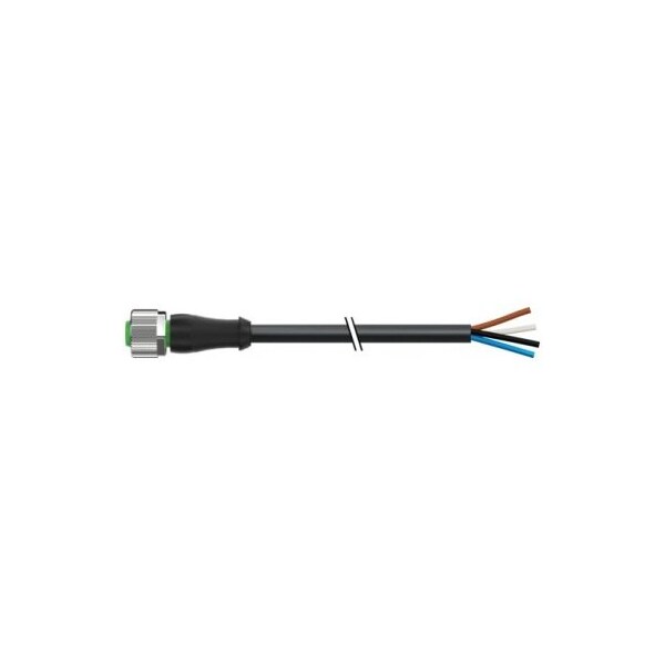 Murrelektronik Cordset, Straight, M12, Black, 22 AWG, 4A 7000-12221-6141000 - main