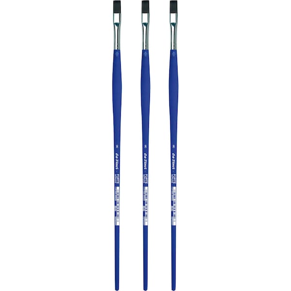 Da Vinci FORTE-Acrylics Student Brush, Synthetic, Acrylic & Oil, Flat, Series 8640, Size 8, 3PK VA-8640_8 - main