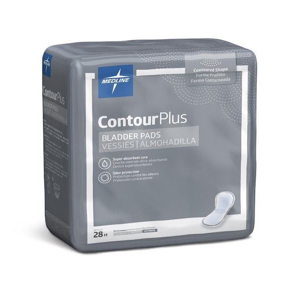 Medline ContourPlus Bladder Control Pad for Incontinence, Ultimate, 8in x 17in, 168PK BCPE03 - main