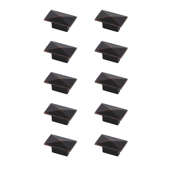 Plaza 2 in. Perry Oil-Rubbed Bronze Rectangle Knob, Set of 10 PL2952348 - main