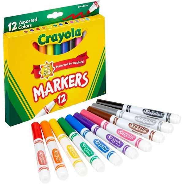 Crayola Broad Tip Markers, 12PK 58-7712 - main